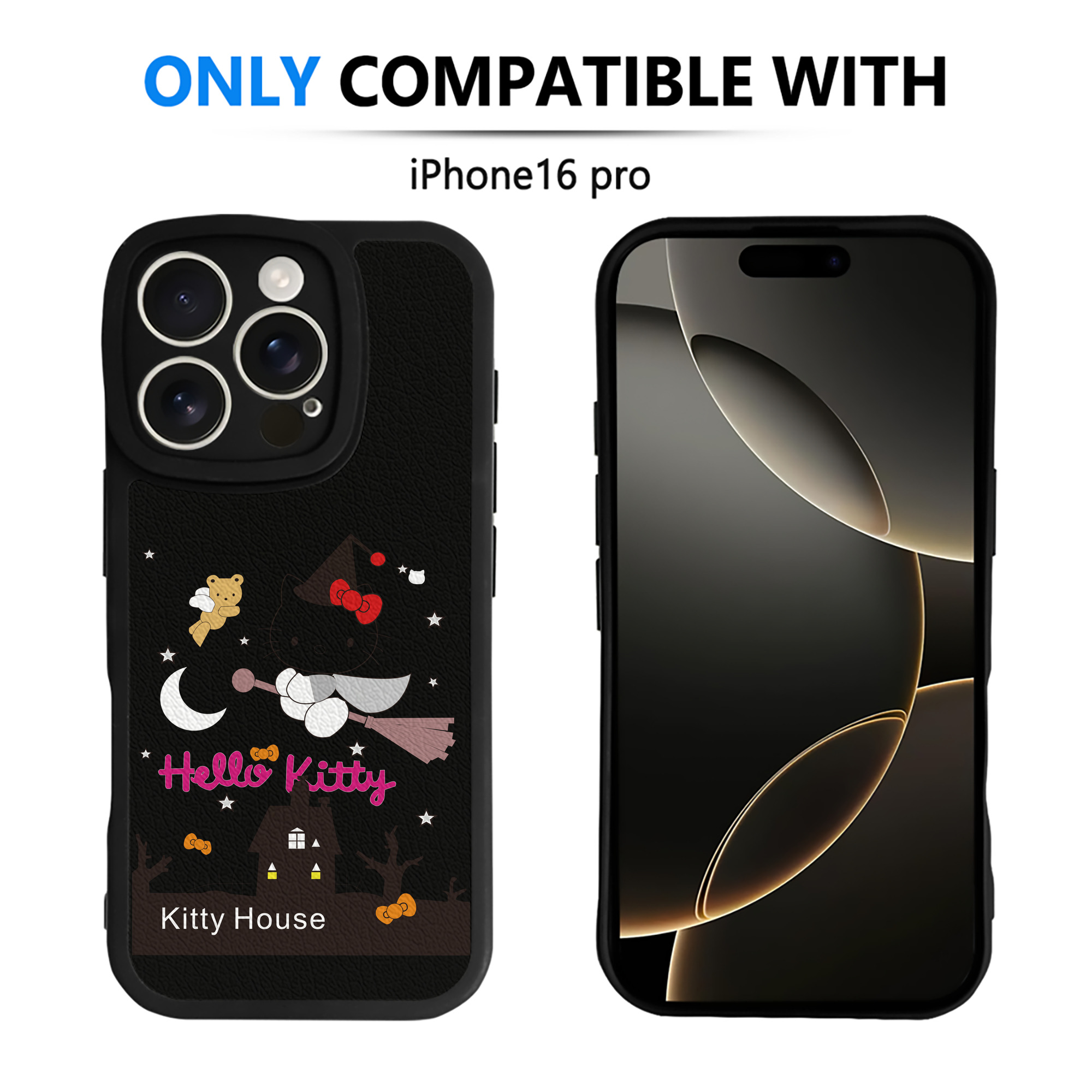 （画像用） Hello Kitty ハローキティ 【iPhone 16シリーズ対応】シリコンスマホケース（レザー調） 材質：シリコン